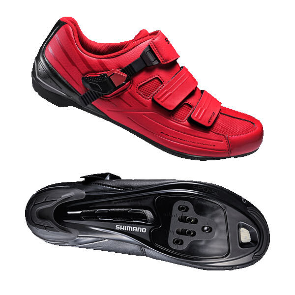 Scarpe bici corsa Shimano RP3 rosse red Road bike shoes SPD SL 44 